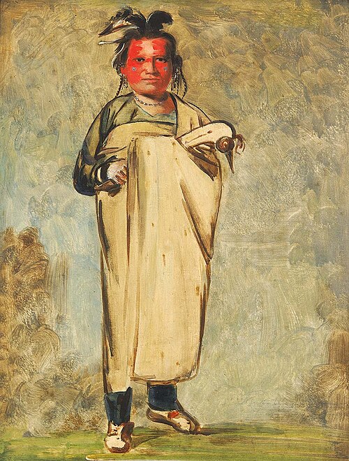 Káw-kaw-ne-chóo-a, a Brave, 1828, George Catlin