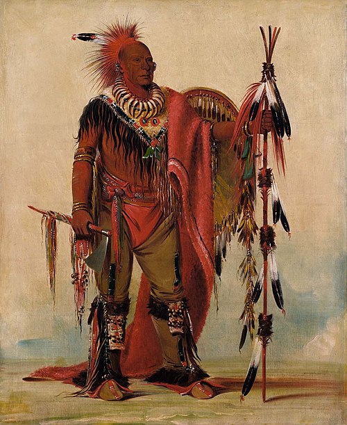 Kee-o-kúk, The Watchful Fox, Chief of the Tribe, 1835, George Catlin