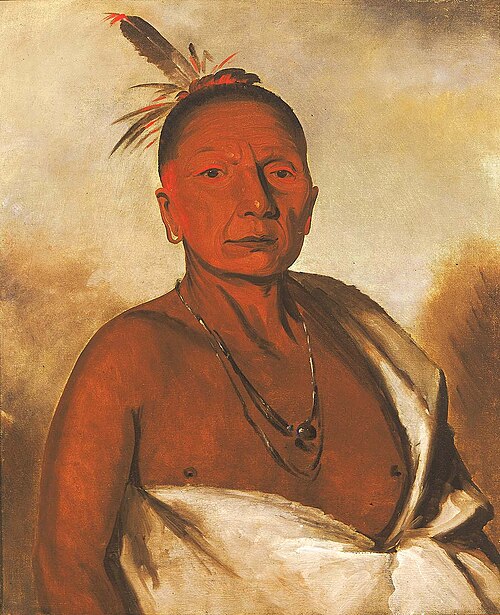 Kid-á-day, a Distinguished Brave, 1834, George Catlin