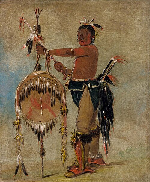 Pash-ee-pa-hó, Little Stabbing Chief, a Venerable Sauk Chief, 1835, George Catlin