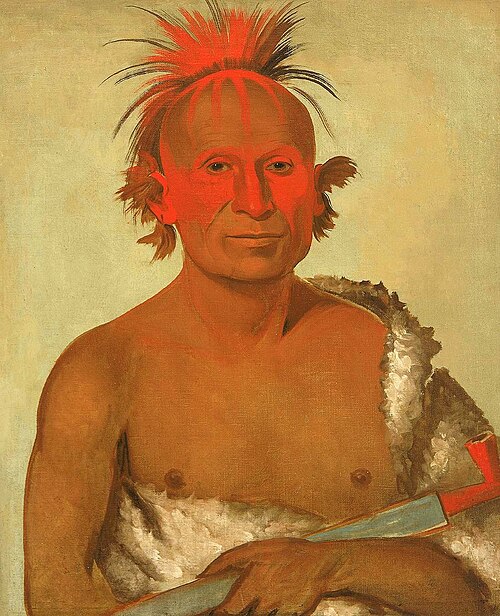 Pash-ee-pa-hó, Little Stabbing Chief, the Younger, One of Black Hawk's Braves, 1832, George Catlin