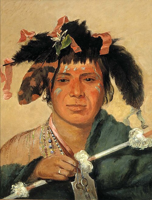 Ko-mán-i-kin-o-haw, Little Whale, a Brave, 1831, George Catlin