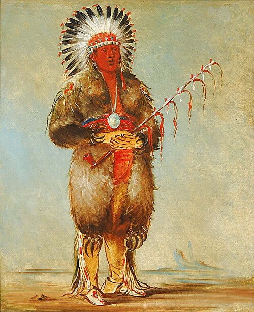 Ráw-no-way-wóh-krah, Loose Pipestem, a Brave, 1832, George Catlin