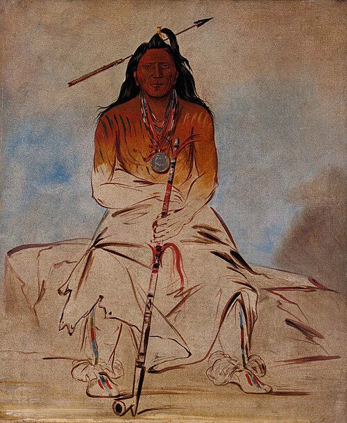 Ah-sháw-wah-róoks-te, Medicine Horse, a Grand Pawnee Brave, 1832, George Catlin