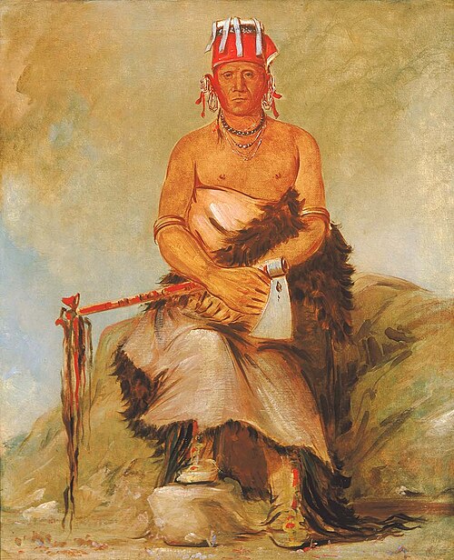 A'h-sha-la-cóots-ah, Mole in the Forehead, Chief of the Republican Pawnee, 1832, George Catlin