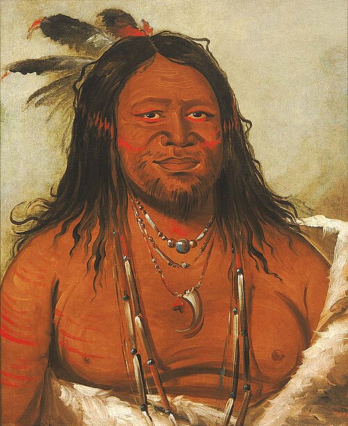 Ta-wáh-que-nah, Mountain of Rocks, Second Chief of the Tribe, 1834, George Catlin