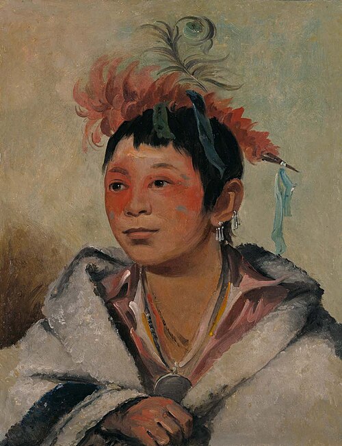 Aú-nah-kwet-to-hau-páy-o, One Sitting in the Clouds, a Boy, 1831, George Catlin