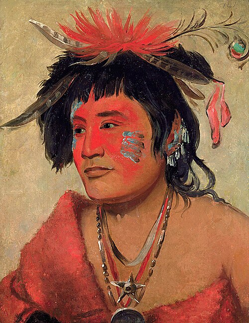 Pah-shee-náu-shaw, a Warrior, 1831, George Catlin