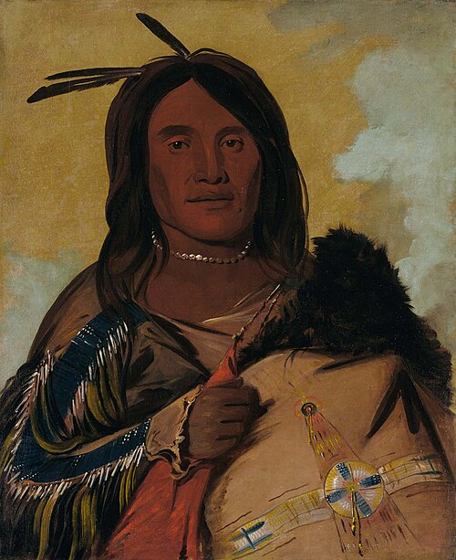 Ka-pés-ka-da, Shell Man, an Oglala Brave, 1832, George Catlin