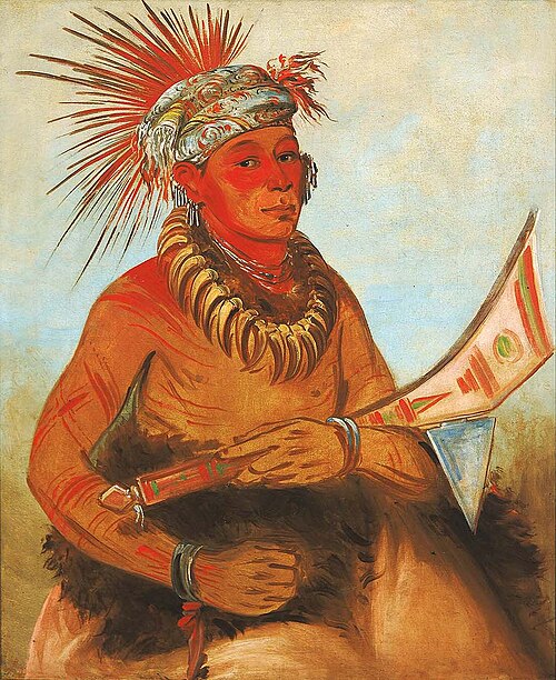 Pah-ta-cóo-chee, Shooting Cedar, a Brave, 1832, George Catlin