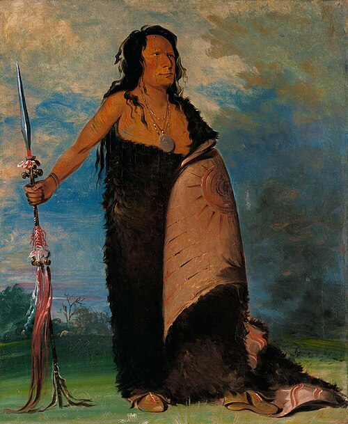 Shoo-de-gá-cha, The Smoke, Chief of the Tribe, 1832, George Catlin