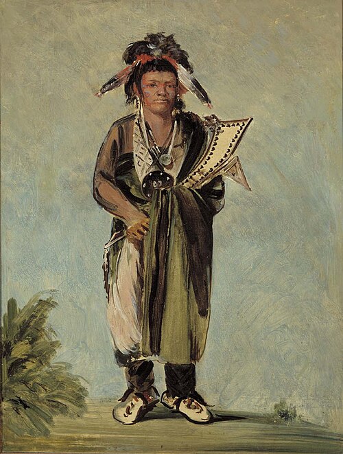 Wah-kón-ze-kaw, The Snake, 1828, George Catlin