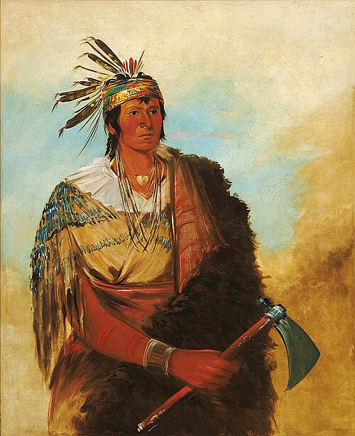 Go-to-ków-páh-ah, Stands by Himself, a Distinguished Brave, 1830, George Catlin