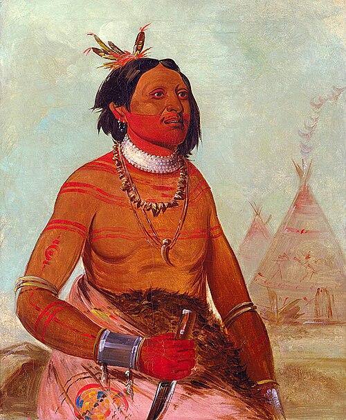 Quáy-hám-kay, Stone Shell, a Brave, 1834, George Catlin