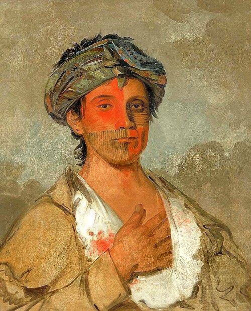 Pah-te-cóo-saw, Straight Man, Semicivilized, 1830, George Catlin
