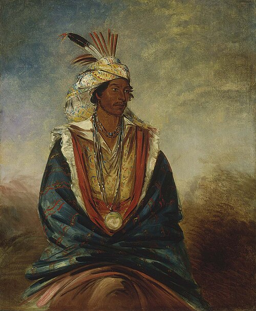 Tel-maz-há-za, a Warrior of Distinction, 1834, George Catlin