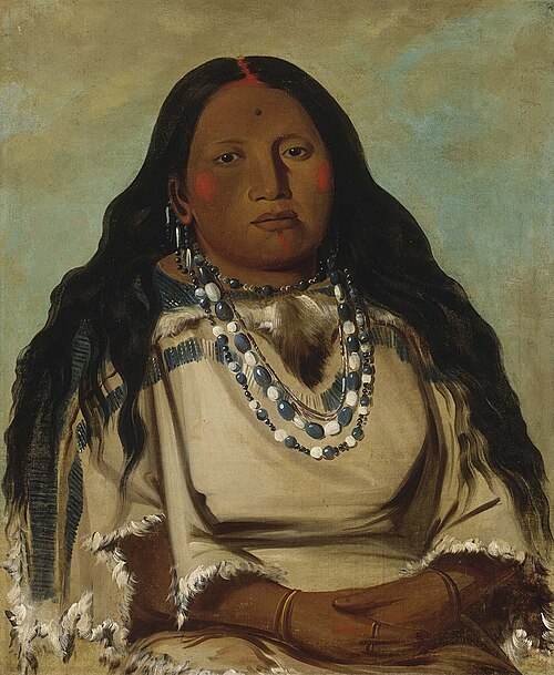Kah-béck-a, The Twin, Wife of Bloody Hand, 1832, George Catlin