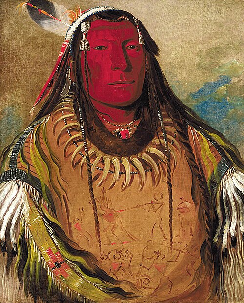 Pa-ris-ka-roó-pa, Two Crows, a Chief, 1832, George Catlin