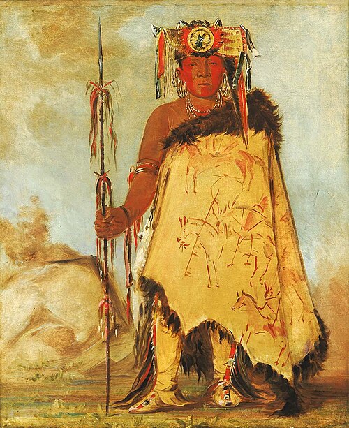 La-wée-re-coo-re-shaw-wee, War Chief, a Republican Pawnee, 1832, George Catlin