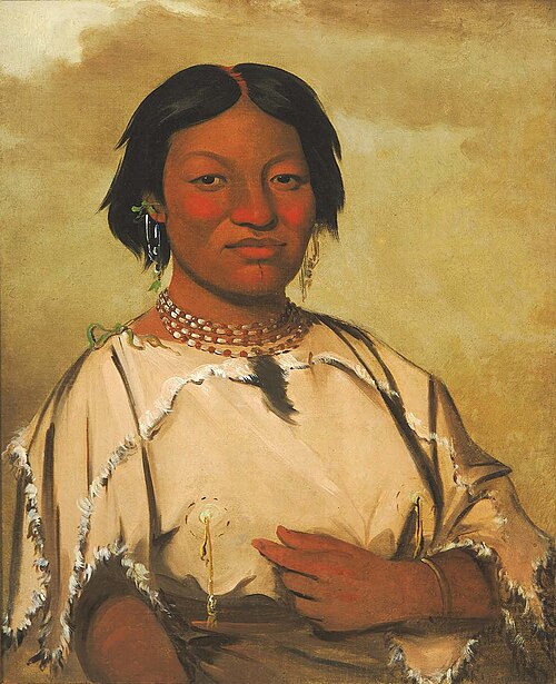 Oó-je-en-á-he-a, Woman Who Lives in a Bear's Den, 1832, George Catlin