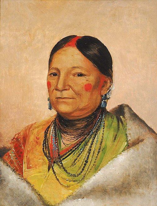 Mee-chéet-e-neuh, Wounded Bear's Shoulder, Wife of the Chief, 1831, George Catlin