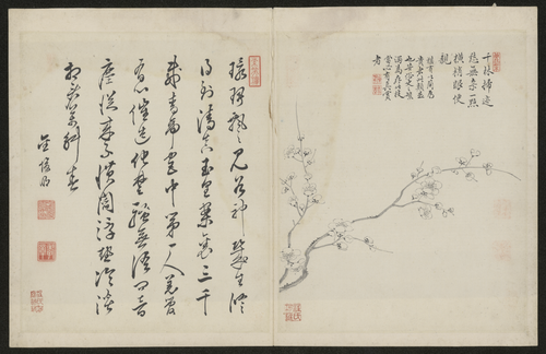 金俊明梅花图册, , Jin Junming