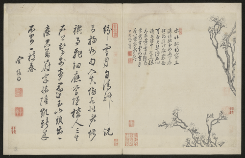 金俊明梅花图册, , Jin Junming