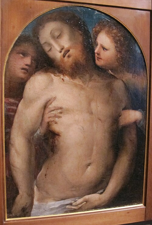 Toter Christus mit Engeln, 1539, Domenico Beccafumi