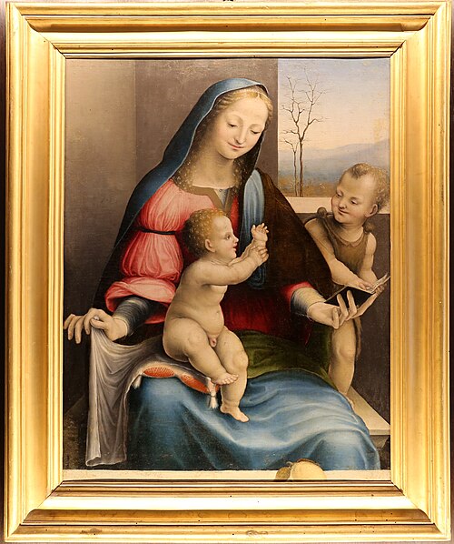 madonna col bambino e san giovannino, 1511, Domenico Beccafumi