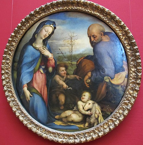Holy Family with the Infant Saint John the Baptist and a Sheep, , Domenico Beccafumi