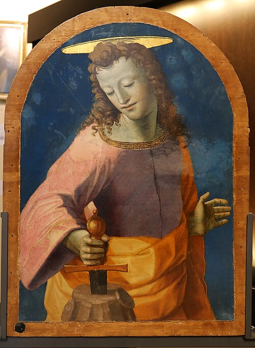 Kopfstück der Totenbahre des hl. Galgano, 1511, Domenico Beccafumi