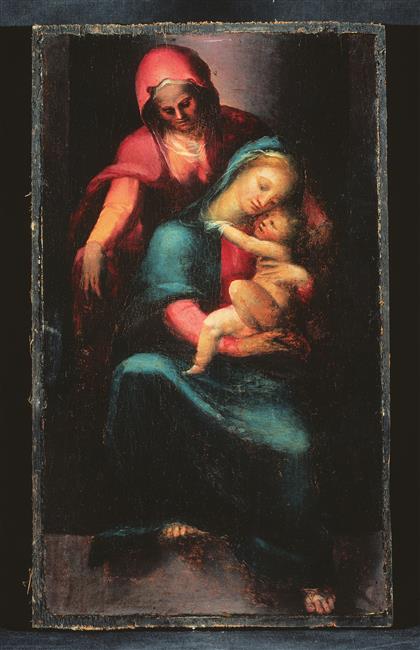 Madonna and Child with Saint Anne, , Domenico Beccafumi