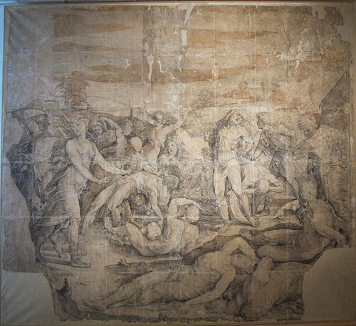 Entwurf für den Fußboden im Dom von Siena, 1550, Domenico Beccafumi