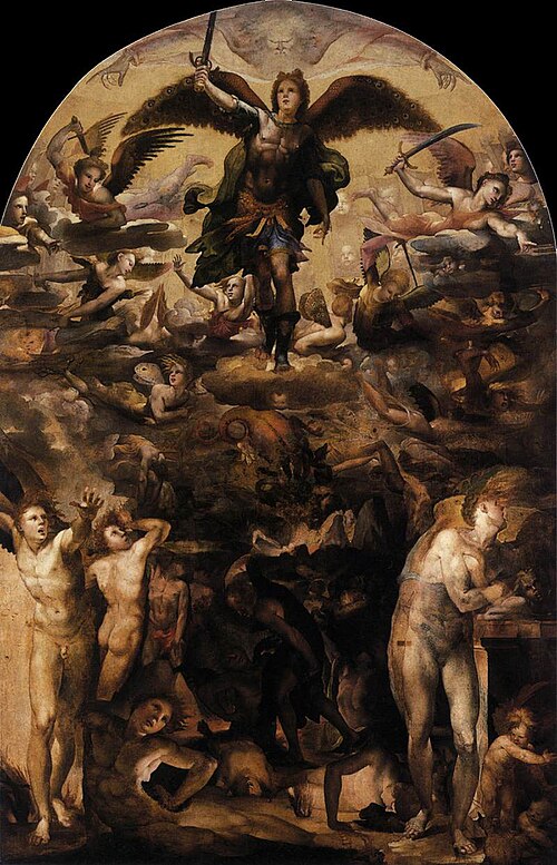 Saint Michel bannit les anges rebelles, 1524, Domenico Beccafumi