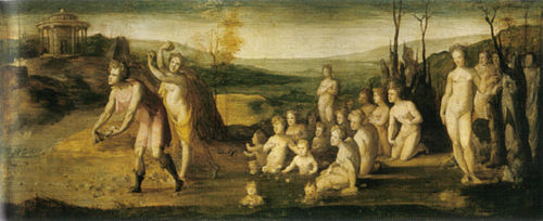 Deucalione e Pirra, 1520, Domenico Beccafumi