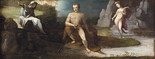 The Choice of Hercules, 1520, Domenico Beccafumi
