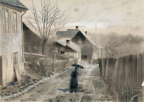 Telthusbakken, Kroken, 1890, Gustav Lærum
