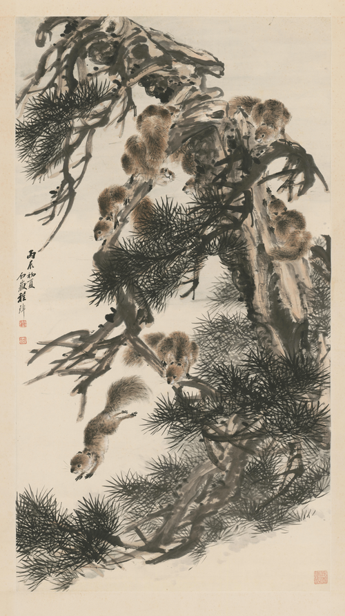 程璋松鼠轴, 1916, Zhang Cheng