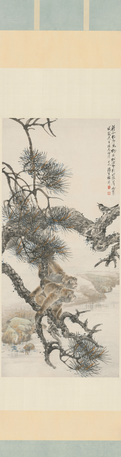 程璋松猿图轴, 1926, Zhang Cheng