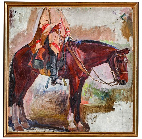 Artigas en la meseta, boceto parcial a escala reducida, 1900, Carlos María Herrera