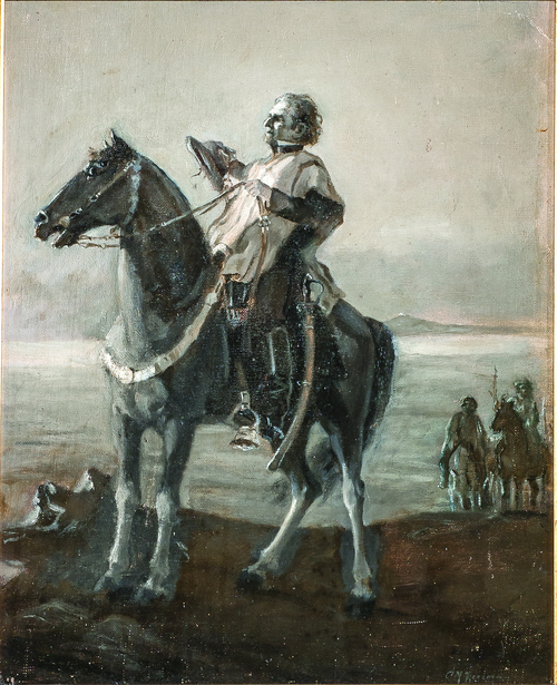 Artigas frente a Montevideo, boceto a escala reducida, 1908, Carlos María Herrera