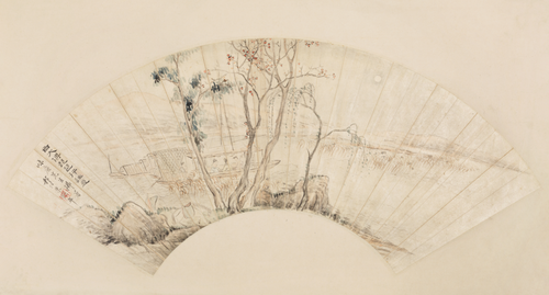 朱鹤年琵琶行扇页, , Zhu Henian