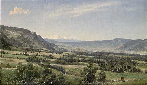 View of the Lier Valley, 1856, Joachim Frich