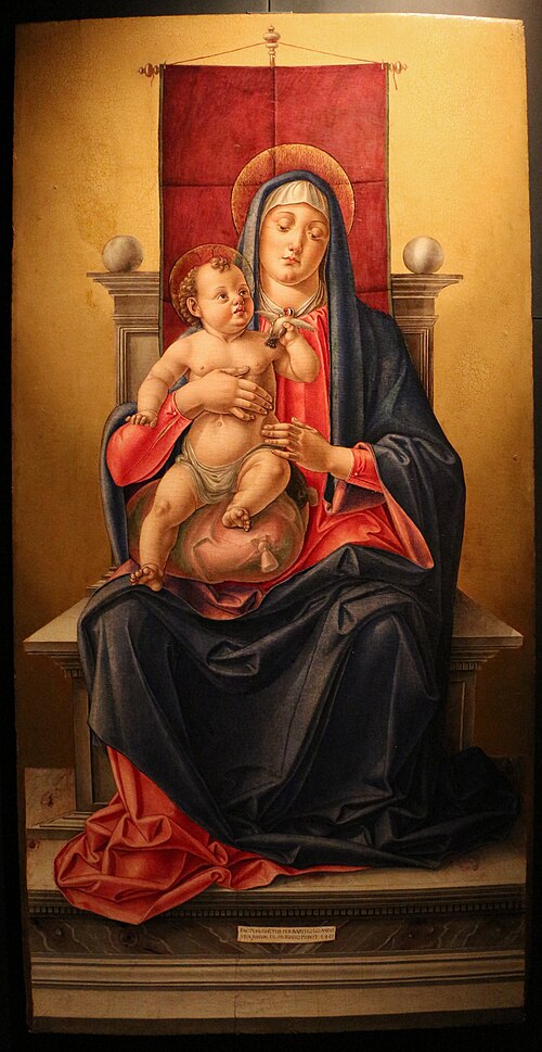 madonna del cardellino, 1485, Bartolomeo Vivarini