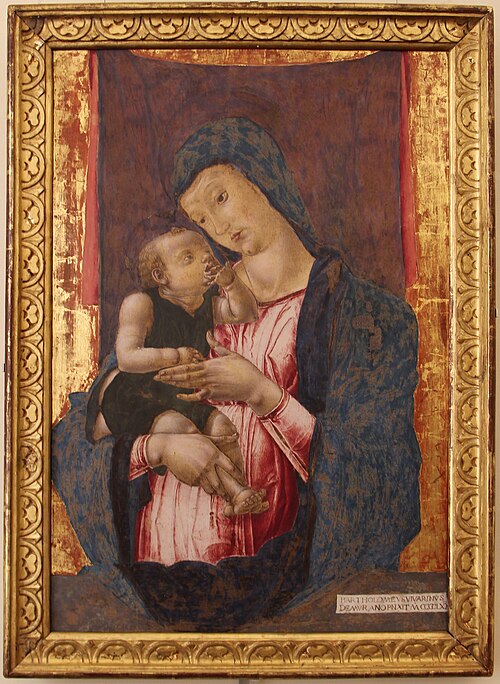 madonna col bambino, , Bartolomeo Vivarini