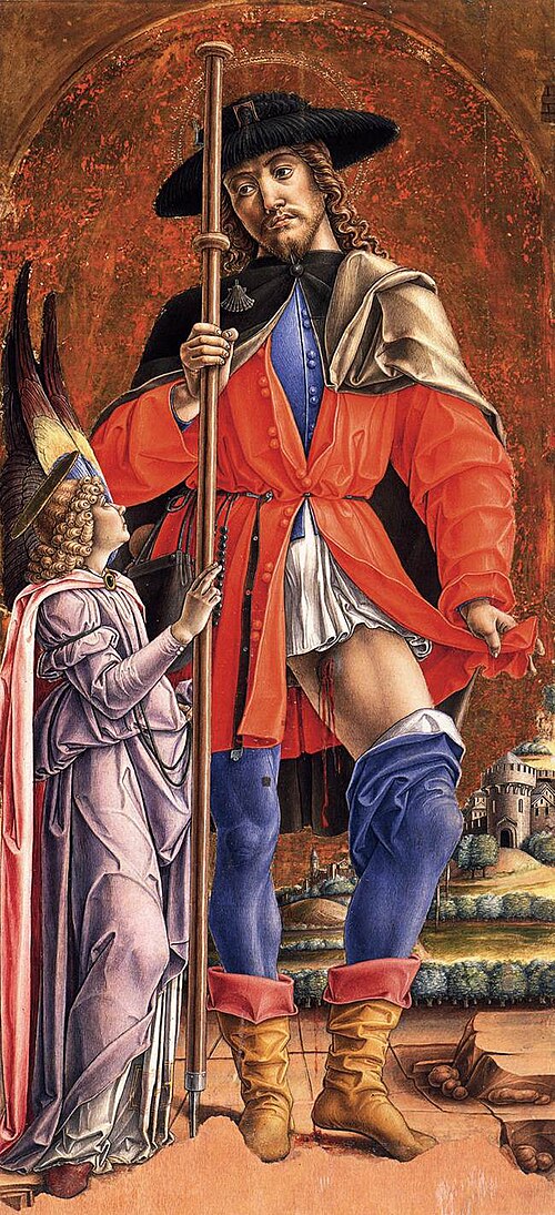 St Roch and the Angel, 1480, Bartolomeo Vivarini