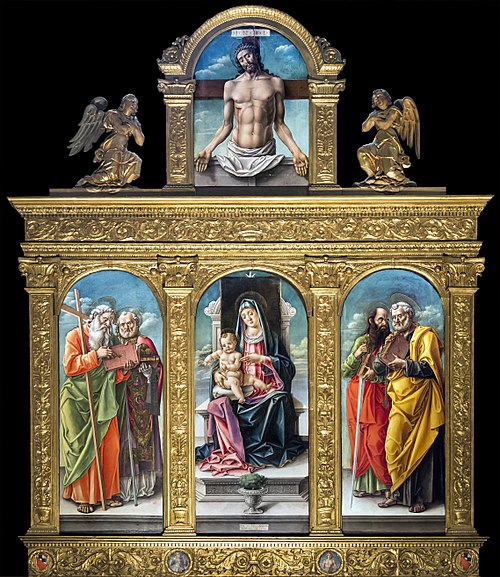 La Vierge en majesté - Frari Polyptyque, 1482, Bartolomeo Vivarini