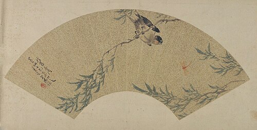 汤鋐柳燕图扇页, , Tang Hong