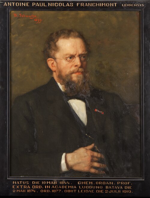 Portret van Antoine Paul Nicolas Franchimont, hoogleraar Organische Chemie te Leiden, 1899, Thérèse Schwartze