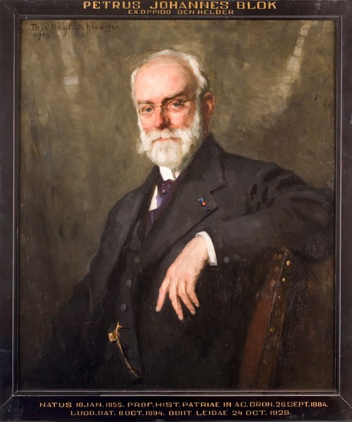 Portret van Pieter Johannes Blok, hoogleraar Geschiedenis te Leiden, 1914, Thérèse Schwartze